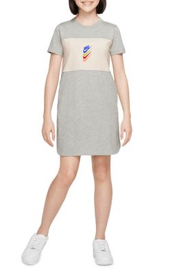 Nike Kids' DNA Sport T-Shirt Dress in Grey Heather/Coconut Milk