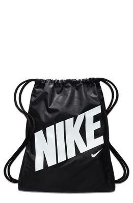 Nike Kids' Drawstring Bag in Black/Black/White