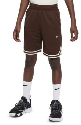 Nike Kids' Dri-FIT DNA B-Ball Shorts in Cacao Wow/Coconut Milk