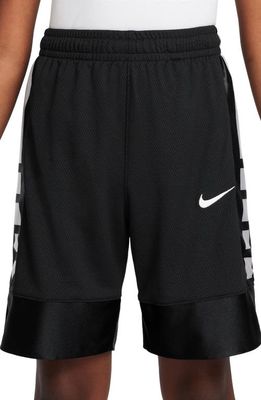 Nike Kids' Dri-FIT Elite Basketball Shorts in Black/White