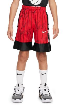 Nike Kids' Dri-FIT Elite Basketball Shorts in University Red/Black/White