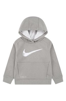 Nike Kids' Dri-FIT Pullover Hoodie in Dark Grey Heather