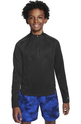 Nike Kids' Dri-FIT Tech Quarter Zip Pullover in Black/Black