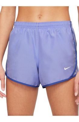 Nike Kids' Dry Tempo Running Shorts in Light Thistle/Lapis/White