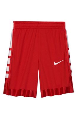 Nike Kids' Elite Basketball Shorts in University Red/white