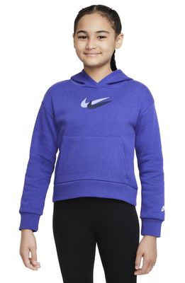 Nike Kids' Fleece Hoodie in Lapis/White