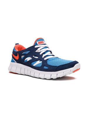 Nike Kids Free Run 2 "Light Photo Blue Orange" sneakers - LIGHT PHOTO BLUE/MIDNIGHT NAVY