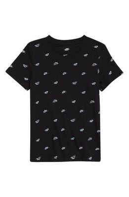 Nike Kids' Futura Monogram T-Shirt in Black