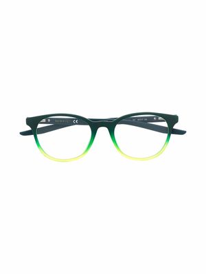 Nike Kids gradient-effect logo glasses - Green