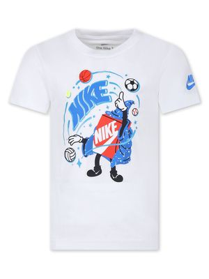 Nike Kids graphic-print crew-neck T-shirt - White