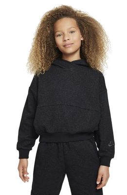 Nike Kids' Icon Fleece Pullover Hoodie in Black/Anthracite