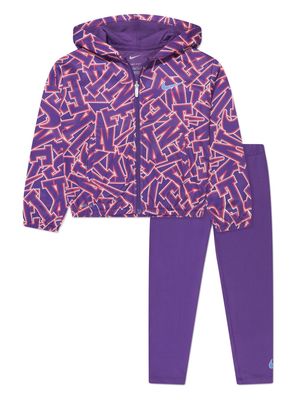 Nike Kids Join The Club Tricot logo-print tracksuit set - Purple