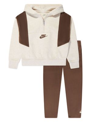 Nike Kids logo-embroidered tracksuit - Neutrals