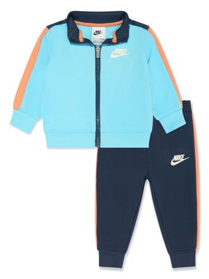 Nike Kids logo-print colour-block tracksuit set - Blue