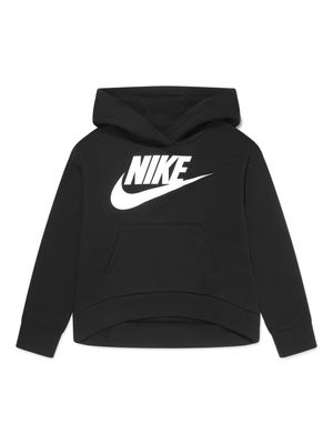 Nike Kids logo-print cotton blend hoodie - Black