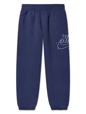 Nike Kids logo-print jersey track pants - Blue