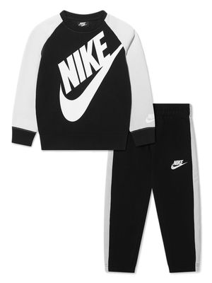 Nike Kids logo-print jersey tracksuit - Black