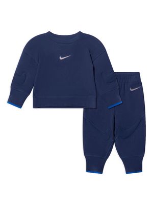 Nike Kids logo-print jersey tracksuit - Blue