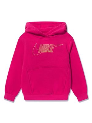Nike Kids logo-print long-sleeve hoodie - Pink