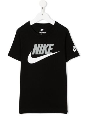 Nike Kids logo-print T-shirt - Black