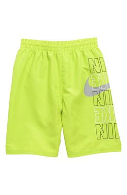 Nike Kids' Logo Volley Swim Trunks in Atomic Green