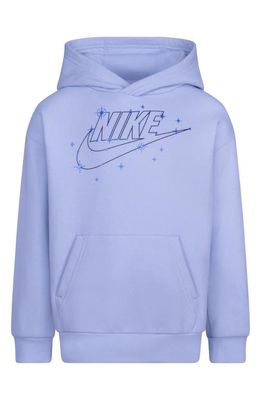 Nike Kids' Shine Logo Pullover Hoodie in Blue Tint