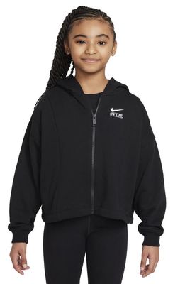Nike Kids' Sportswear Air Zip Hoodie in Black/White