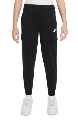 Nike Kids' Sportswear Club Fleece Joggers in Black/Black/White