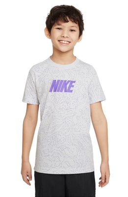 Nike Kids' Sportswear Cotton Graphic Tee in Photon Dust