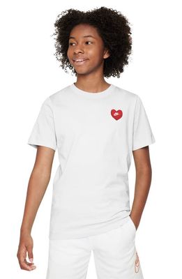 Nike Kids' Sportswear Graphic T-Shirt in White