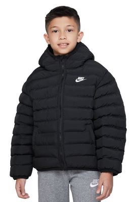 Nike Kids' Sportswear Insulated Puffer Jacket in Black/Black/White
