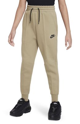 Nike Kids' Sportswear Tech Fleece Joggers in Neutral Olive/Black/Black
