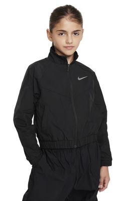 Nike Kids' Sportswear Windrunner Water Repellent Jacket in Black/Black
