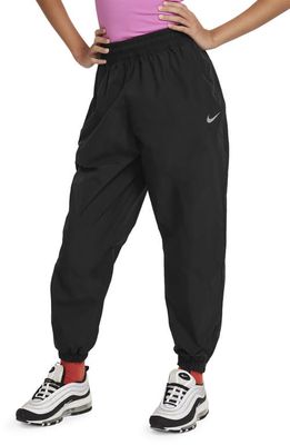 Nike Kids' Sportswear Woven Pants in Black/Black