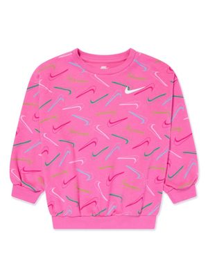 Nike Kids Swoosh logo-print sweatshirt - Pink