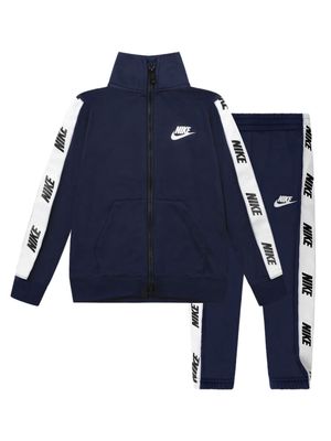 Nike Kids Swoosh logo-print tracksuit - Blue