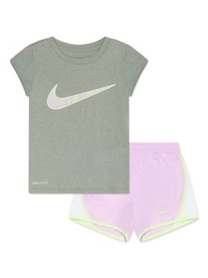 Nike Kids Swoosh logo-print tracksuit set - Purple