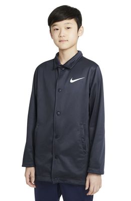 Nike Kids' Therma-FIT Snap-Up Jacket in Thunder Blue/White