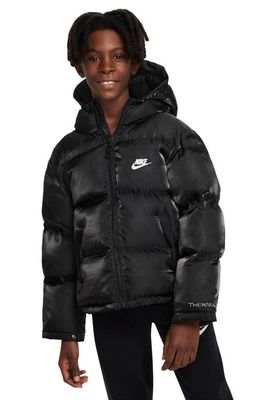 Nike Kids' Therma-FIT Ultimate Puffer Jacket in Black/White