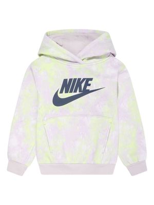Nike Kids tie-dye print jersey hoodie - Grey