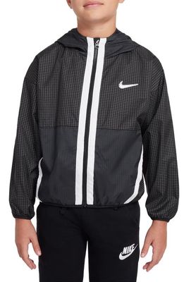 Nike Kids' Woven Jacket in Black/Dk Smoke Grey