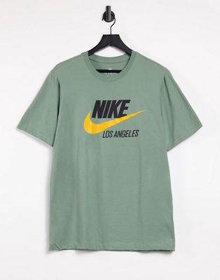 Nike LA logo t-shirt in green