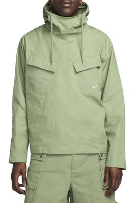 Nike Life Woven Field Jacket in Oil Green/White