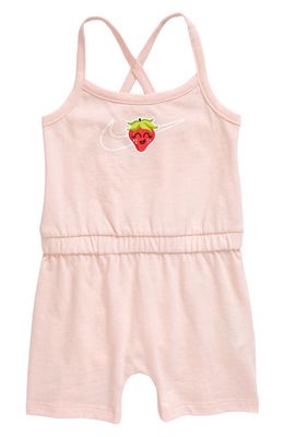 Nike Lil Fruits Strawberry Cotton Romper in Atmosphere