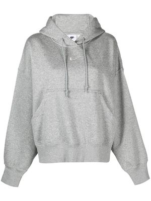 Nike logo-embroidered drawstring hoodie - Grey