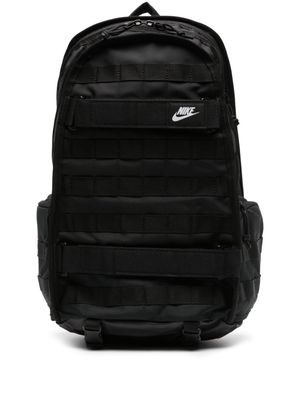 Nike logo-patch backpack - Black
