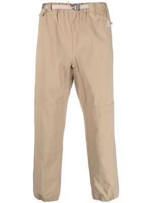 Nike logo-patch belted trousers - Neutrals