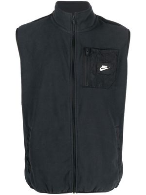 Nike logo-patch detail polar vest - Grey