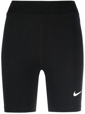 Nike logo-print cycling-shorts - Black