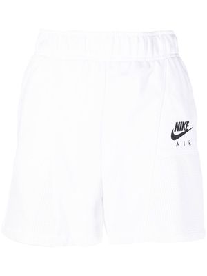 Nike logo-print high-waisted shorts - White